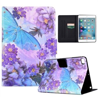 Voor iPad mini (2019) 7,9 inch / mini 4 / 3 / 2 / iPad mini Tablet lederen hoes Patroonbedrukking Kaarthouder Stand Cover