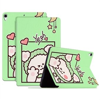 Voor iPad Air 10.5 inch (2019)/iPad Pro 10.5-inch (2017) Cartoon patroon afdrukken PU lederen verstelbare Stand Tablet Case met Auto Wake/Sleep