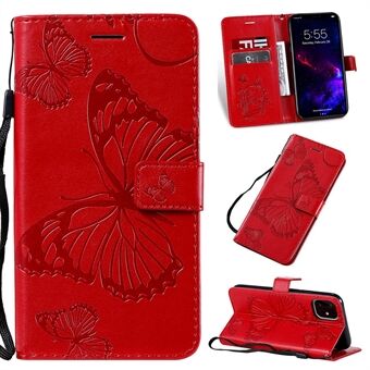 Opdruk Butterfly Leather Wallet Case voor iPhone 11 6.1 inch (2019)