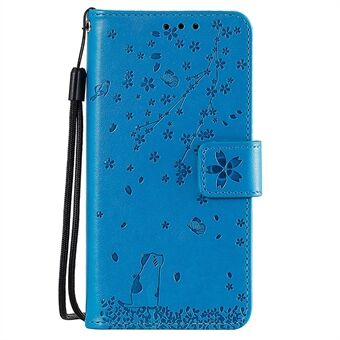 Opdruk Flower Leather Wallet Phone Case voor iPhone 11 6.1 Inch