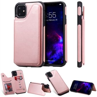 Kaartsleuven PU-leer gecoate TPU-cover telefoonhoes voor iPhone 11 6.1-inch