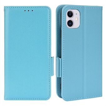 Voor iPhone 11 6.1 Inch Magnetische Smartphone Shell Litchi Textuur Anti-vingerafdruk PU Lederen Stand Wallet Case Mobiele Telefoon Cover