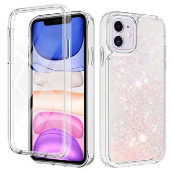 YB Quicksand Series-9 voor iPhone 11 6.1 inch Volledige dekking Bewegende vloeistof Afneembaar TPU-telefoonhoesje met PET-schermbeschermer