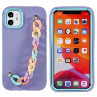 Anti- Scratch hoesje voor iPhone 11 6,1 inch rubberen telefoonhoes met riem, afneembare TPU + pc-telefoonbeschermer