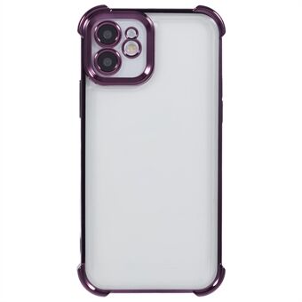 Voor de iPhone 11 Electroplating Telefoonhoes met Hartpatroon en TPU-rand voor de telefoonachterkant.