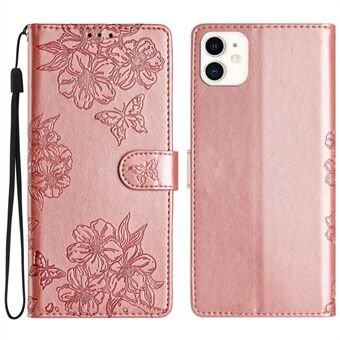 Voor iPhone 11 Skin-Touch Feeling PU Leren Telefoonhoes Met Geperste Patroon Portemonnee Telefoonhoes