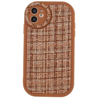 Anti-Drop Case voor iPhone 11 6.1 inch Schokbestendig Soft TPU Case PU Leather Canvas Covered Phone Shell