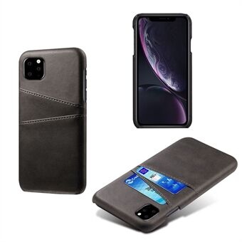 KSQ Leather Hardcover voor iPhone 11 Pro met kaarthouders - Zwart