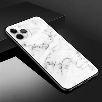 Achterkant van gehard glas met marmerstructuur + TPU-combotelefoonhoes voor iPhone 11 Pro 5,8 inch