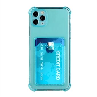 Transparante TPU-schokbestendige mobiele telefoonhoes Shell-beschermer met kaarthouder voor iPhone 11 Pro 5.8 Inch