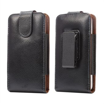 Split holster in leren tas met riemclips voor iPhone X 8 / Samsung Galaxy S7 / S6 Edge etc.