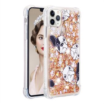 Drijfzand Bewegend Glitterpatroon Afdrukken Anti-shock Stijlvolle Anti-stof Case TPU Cover voor iPhone 11 Pro 5.8 Inch