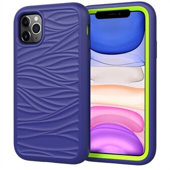 Afneembare 2-in-1 pc + siliconen telefoonhoes met antislip golftextuur Multicolor telefoonhoes voor iPhone 11 Pro 5.8 inch