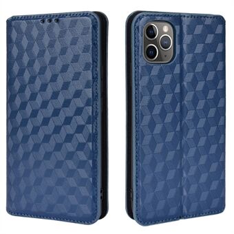 3D Rhombus Embossing Auto Absorberend, Stand Lederen Cover Mobiele Telefoon Stand Case Shell voor iPhone 11 Pro 5.8 Inch