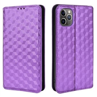 3D Rhombus Embossing Auto Absorberend, Stand Lederen Cover Mobiele Telefoon Stand Case Shell voor iPhone 11 Pro 5.8 Inch