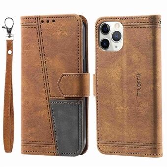 TTUDRCH For iPhone 11 Pro 5.8 inch 004 Splicing Design PU Leather RFID Blocking Wallet Case Stand Flip Folio Phone Cover with Strap