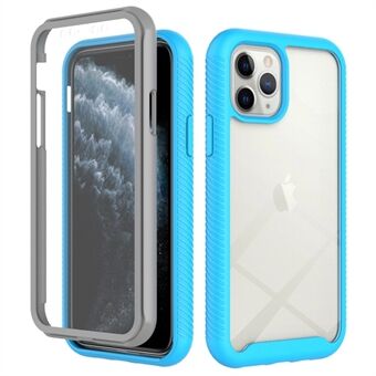 Voor iPhone 11 Pro 5.8 inch harde pc + zachte TPU hybride hoes Anti-drop telefoonhoes met PET-schermbeschermer: