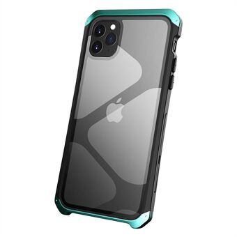 ELEMENT BOX Voor iPhone 11 Pro 5.8 inch Gehard Glas Paneel Transparant Case 3 Stuk Ontwerp Schokbestendig Metalen Frame Telefoon Cover