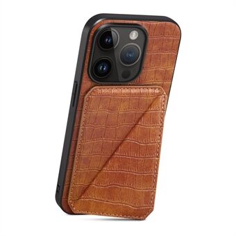 Voor iPhone 11 Pro Krokodiltextuur Telefoon Achterkant PC + TPU+ PU Lederen Kaarthouder Stand Telefoonhoesje