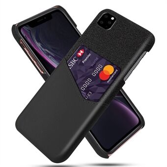 KSQ PC + PU + doek Hybride achterkant met kaartsleuf voor iPhone 11 Pro Max 6.5 inch (2019)