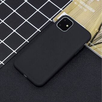 Solid Color Candy TPU Telefoonhoesje voor iPhone 11 Pro Max 6,5 inch (2019) - Zwart