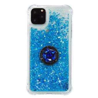 Glitter Powder Quicksand Rhinestone Decor Kickstand TPU Back Shell for iPhone 11 Pro Max 6.5 inch