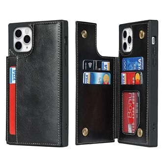 Crazy Horse Leather gecoate TPU telefoonhoes met kaartsleuven en standaard voor iPhone 11 Pro Max 6.5 inch