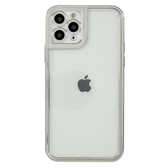 For iPhone 11 Pro Max 6.5 inch Clear Phone Case Soft TPU Electroplating Edge Camera Lens Protection Back Cover