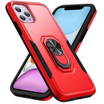 For iPhone 11 Pro Max 6.5 inch Defender Series Ring Kickstand Phone Cover Anti-drop PC + TPU Case