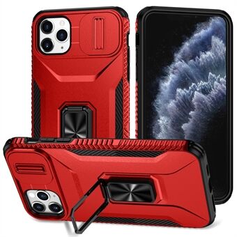 Voor de iPhone 11 Pro Max hoesje TPU+PC Lens Beschermhoes met Ring Kickstand.