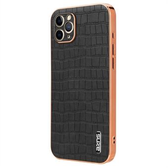 AZNS Voor iPhone 11 Pro Max hoesje Kroko Textuur PU+TPU Elektroplating Telefoonhoesje