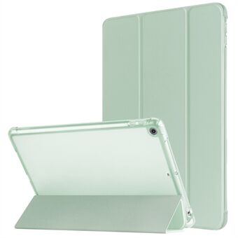 Voor de iPad 10.2 (2021) / (2019) / (2020) Case Tri-Fold Stand Leren Tablethoes met Pennenhouder.