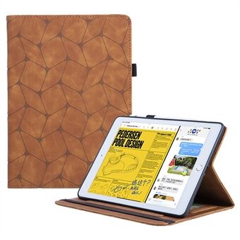 Voor iPad 10.2 (2021) / (2020) / (2019) / iPad Air 10.5 inch (2019) Hoes PU Leren Patroon Tablethoes met Kaartsleuven - Bruin