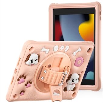 Voor iPad 10.2 (2021) / (2020) / (2019) Hoes Standaard Schattige Hond PC+Silicone+TPU Tablet Cover