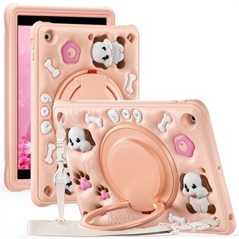 Voor iPad 10.2 (2021) / (2020) / (2019) Hoes met Schouderriem Standaard PC+Silicone+TPU Tablet Cover