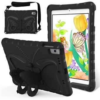 Voor iPad 10.2 (2021) / (2020) / (2019) / iPad Air 10.5 inch (2019) Hoesje met Butterfly Kickstand EVA Tablet Cover en Lanyard.