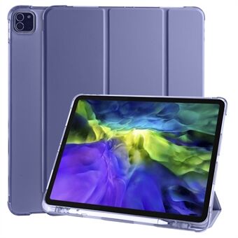 Tri-fold Stand Wake / Sleep lederen tablethoes met pen voor iPad Pro 12,9" (2020) / (2018)