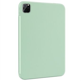 Skin-touch vloeibare siliconen zachte microvezel voering Drop beschermhoes voor iPad Pro 11-inch (2021) / (2020) / (2018)