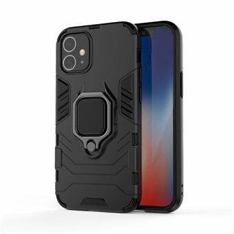 Cool Guard Finger Ring Kickstand PC + TPU Hybrid Shell voor iPhone 12 mini