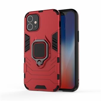 Cool Guard Finger Ring Kickstand PC + TPU Hybrid Shell voor iPhone 12 mini