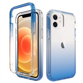 Sterk doorlatende kunststof + TPU hybride hoes voor mobiele telefoon beschermhoes voor iPhone 12 mini