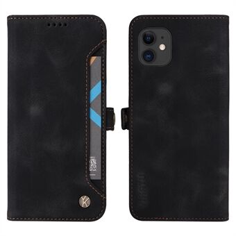 YIKATU YK-002 Voor iPhone 12 mini 5.4 inch Skin-touch Gevoel PU Lederen Portemonnee Stand Shell Outer Card Slot anti- Scratch Telefoon Case