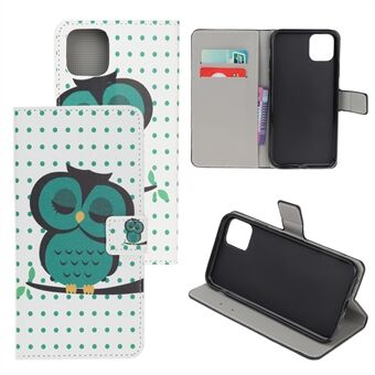Patroonbedrukking PU lederen portemonnee Stand telefoonhoes voor iPhone 12