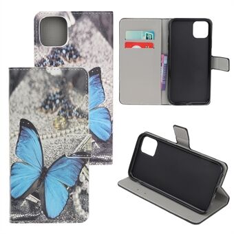 Patroonbedrukking PU lederen portemonnee Stand telefoonhoes voor iPhone 12