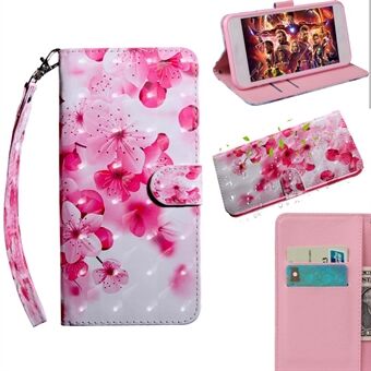 Light Spot Decor gedessineerde lederen portemonnee- Stand voor iPhone 12 Pro/ 12