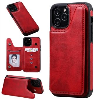 Schokbestendige, met leer gecoate TPU-cover met ondersteuning voor iPhone 12/12 Pro