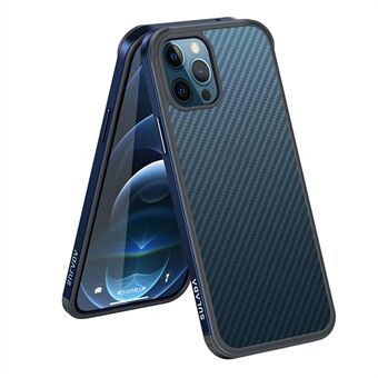 SULADA beschermhoes van koolstofvezeltextuur voor hybride Hybride achterkant voor iPhone 12/12 Pro
