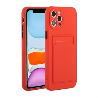 Goed beschermde zachte TPU-cover voor telefoon met kaarthouder voor iPhone 12/12 Pro