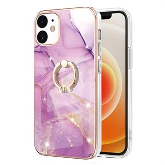 Galvaniseren Vivid IML IMD marmerpatroon ultradunne flexibele TPU-telefoonhoes met ondersteuning voor iPhone 12 6.1 inch / 12 Pro 6.1 inch