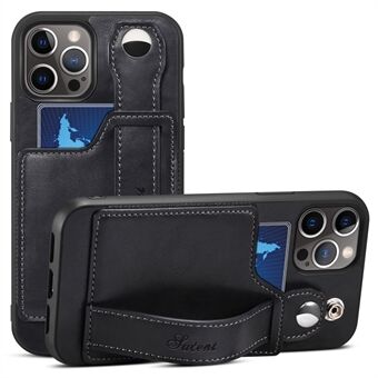 SUTENI valbestendig PU-leer + TPU Hybride hoes met verstelbare draagriem en kaartsleuf voor iPhone 12/12 Pro 6,1 inch
